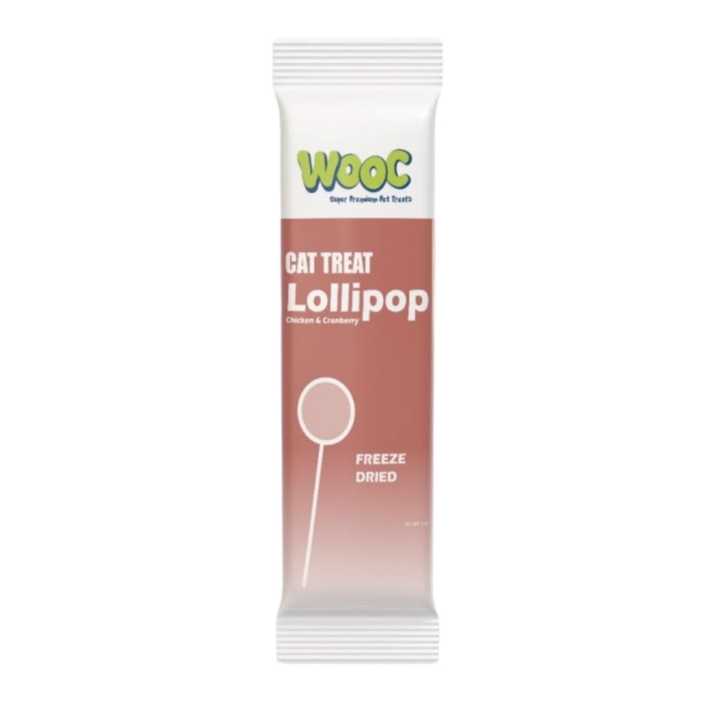 Wooc Lollipop Tavuk ve Kızılcıklı Kedi Ödül Maması 1,4gr